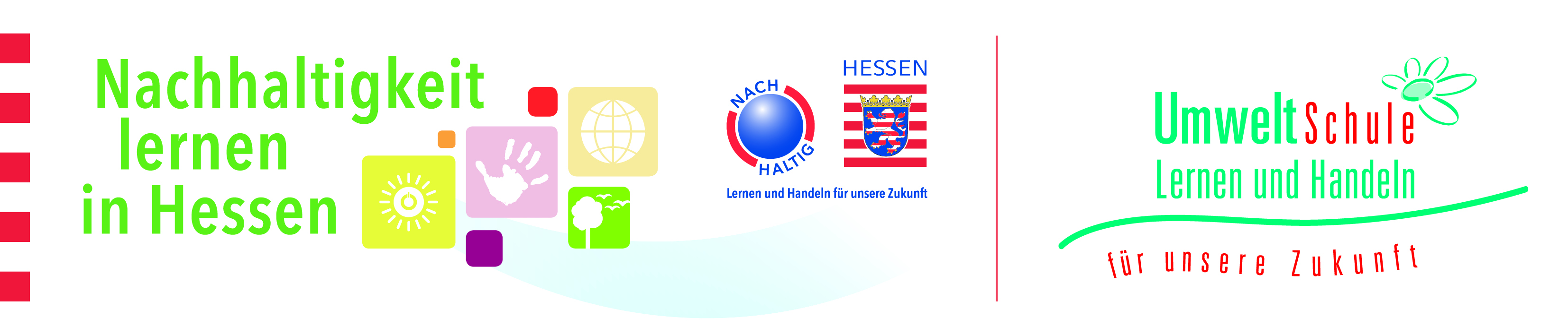 Banderole der Umweltschulen lernenhessen